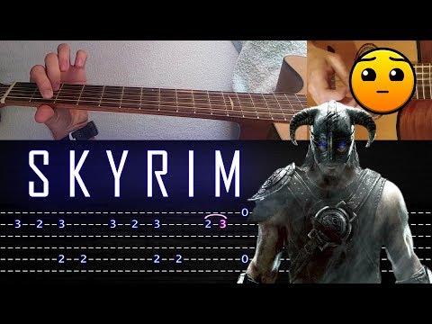 How to play 'Skyrim' Guitar Tutorial [TABS] Fingerstyle