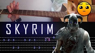 Video thumbnail of "How to play 'Skyrim' Guitar Tutorial [TABS] Fingerstyle"