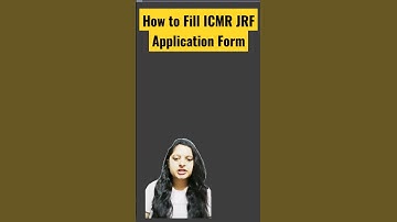 How to fill ICMR JRF Application form #shorts #icmr #update