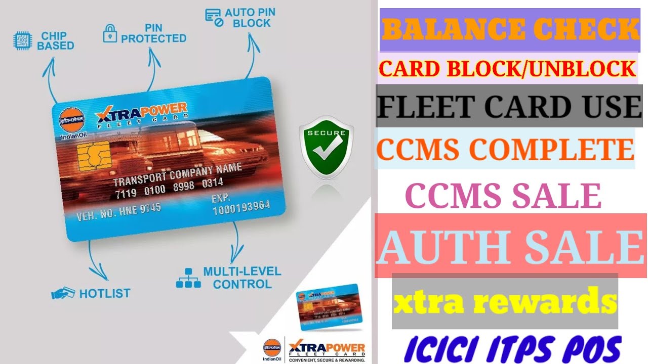how to sell with fleet card [ICICI ITPS POS TERMINAL] indianoil 