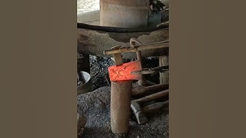 Forging an axe hole handle #shorts #short #shortsfeed #shortvideo #diy #how