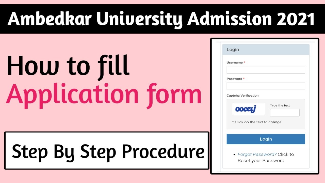 How To Fill Ambedkar University Admission form 2021| Ambedkar University Delhi Admission 2021|