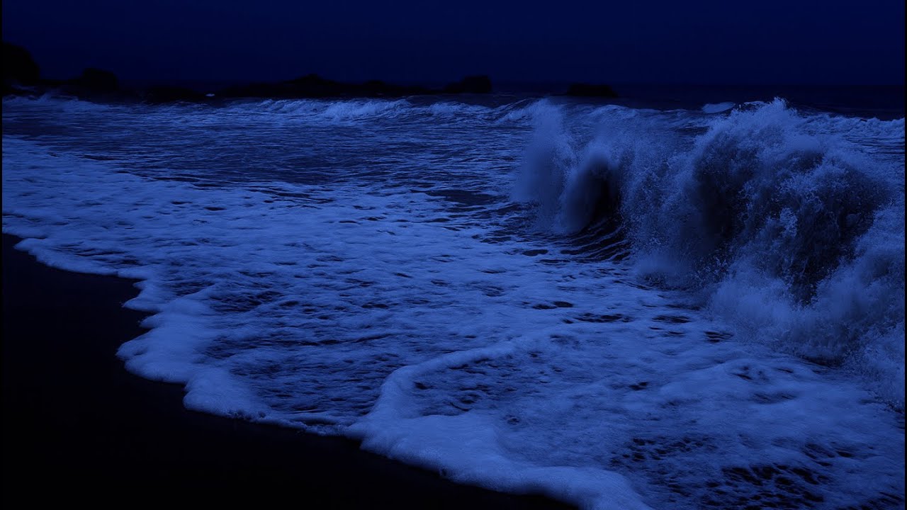 Calm Midnight Waves 🌊 10H of Soothing Ocean Sounds for Rest & Relaxation