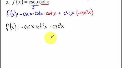 3.5 - Derivatives of Trigonometric Functions (2017)