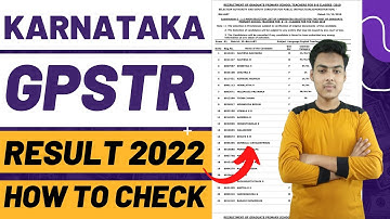 gpstr result 2022 | karnataka gpstr result 2022 | how to check gpstr result 2022