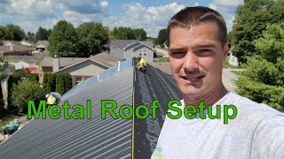 Steel Roof Setup For Install