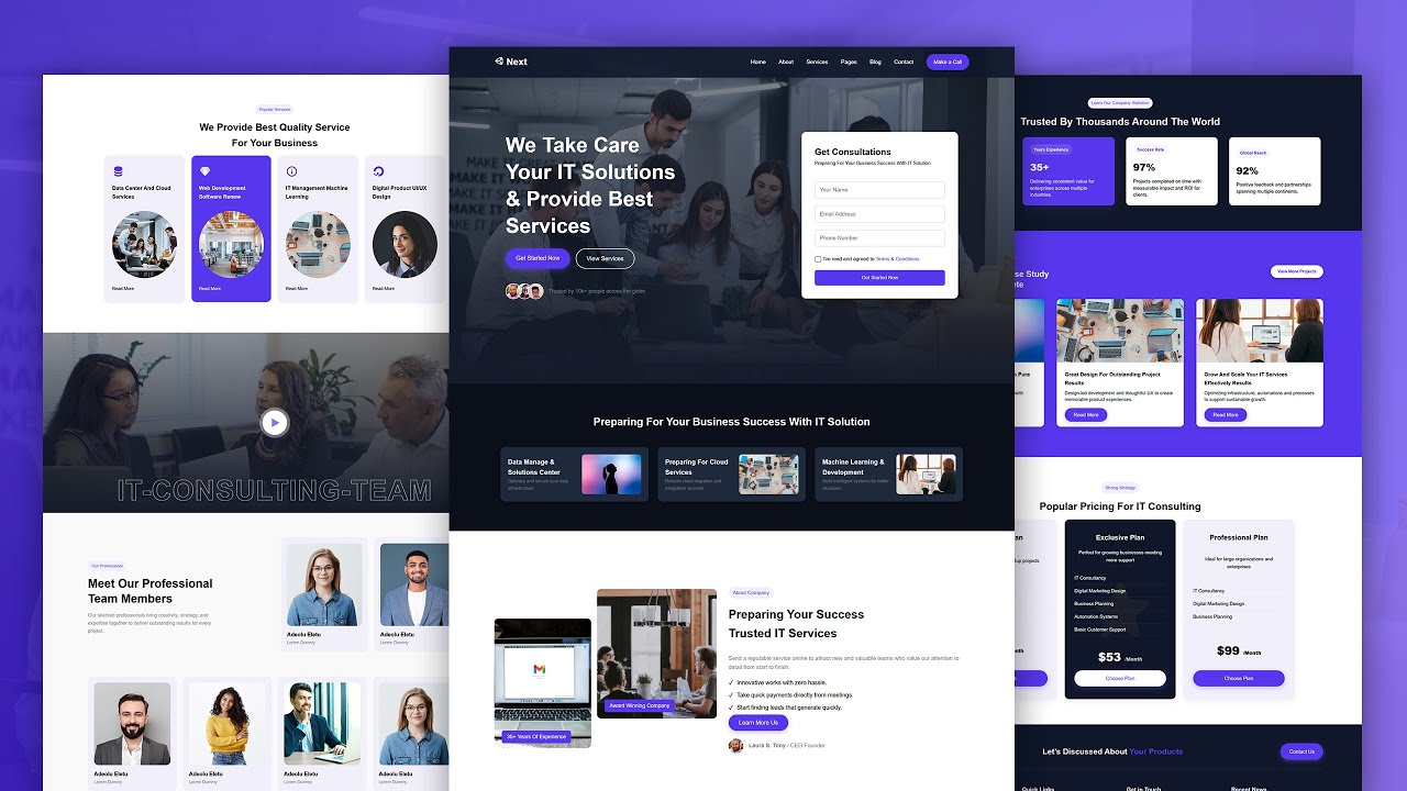 How to Create IT Solution & Business Responsive HTML Template ...