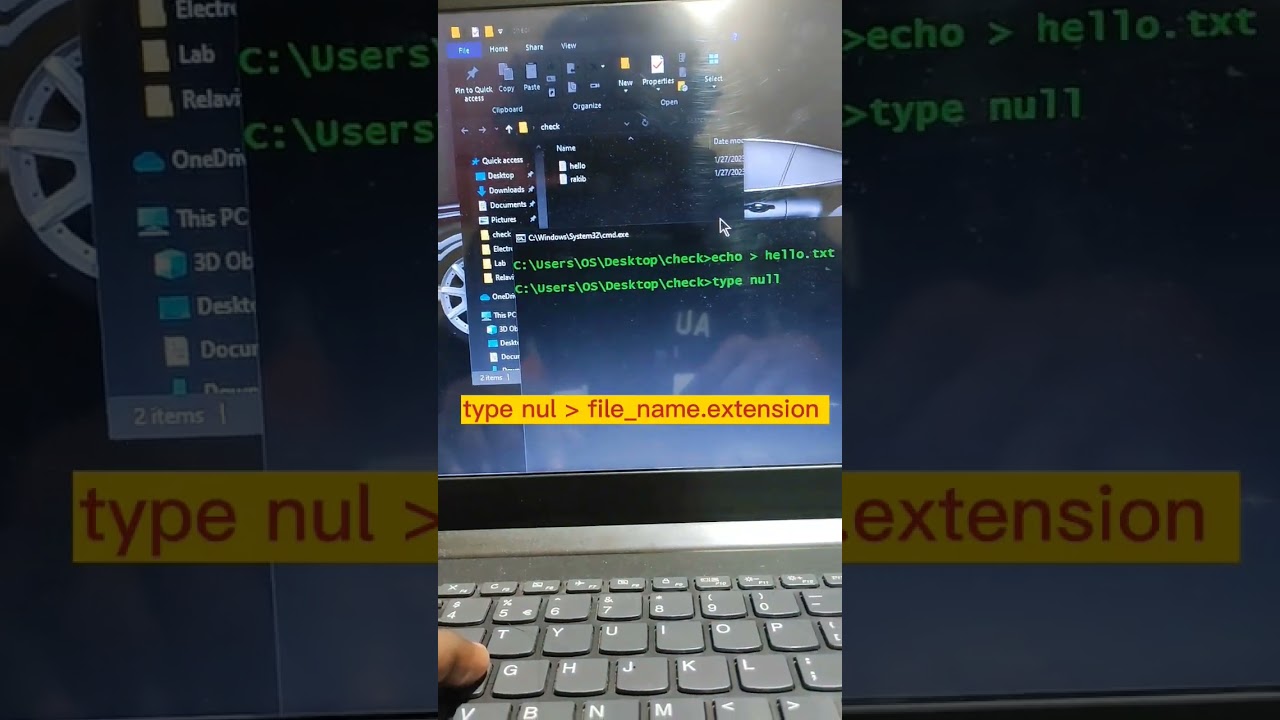 how to create new file using 