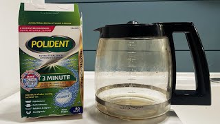 DIY Hack: Easily Clean Coffee Stains from Your Glass Coffee Pot with Polident!