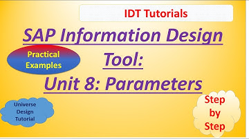 SAP IDT Unit 8 : Parameters: Practical Examples