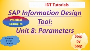 SAP IDT Unit 8 : Parameters: Practical Examples