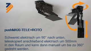 TV Deckenhalter elektrisch pushMAXI TELE+ROTO