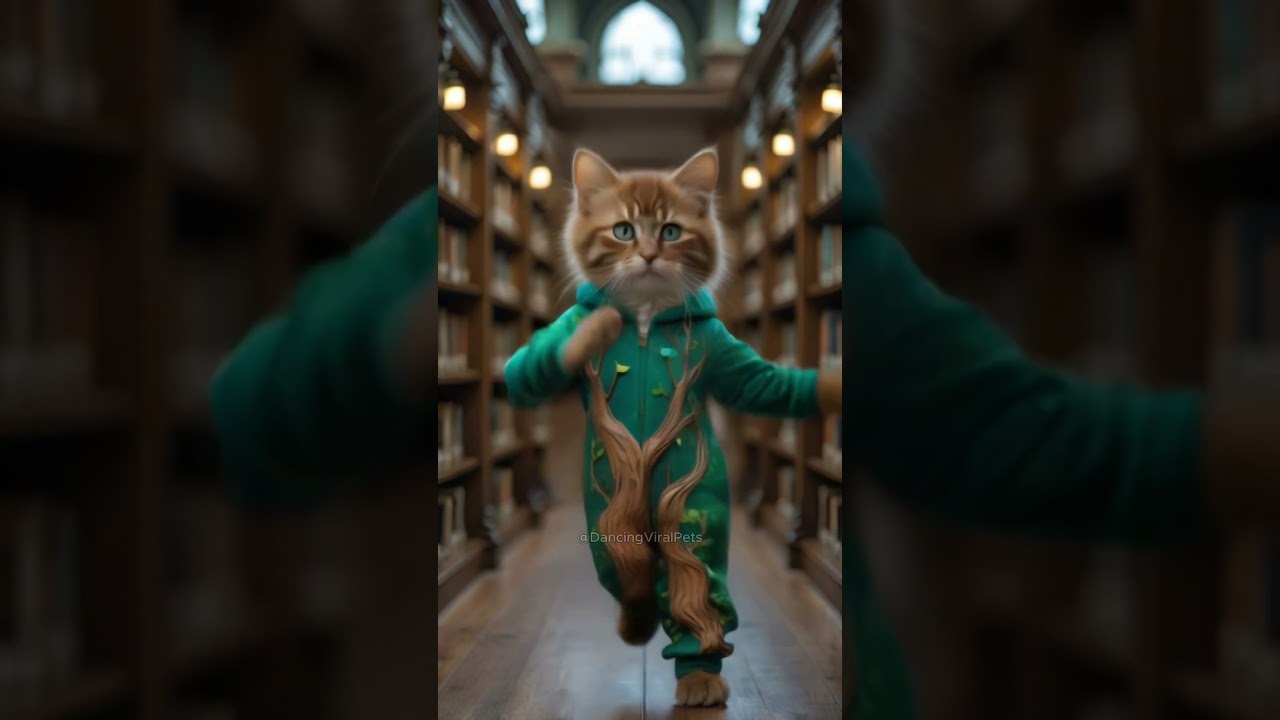 Just a cat living her best backup dancer life 💃🐾 