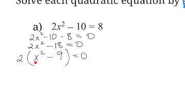 Solving Quadratics using the Quadratic Formula (MPM2D)