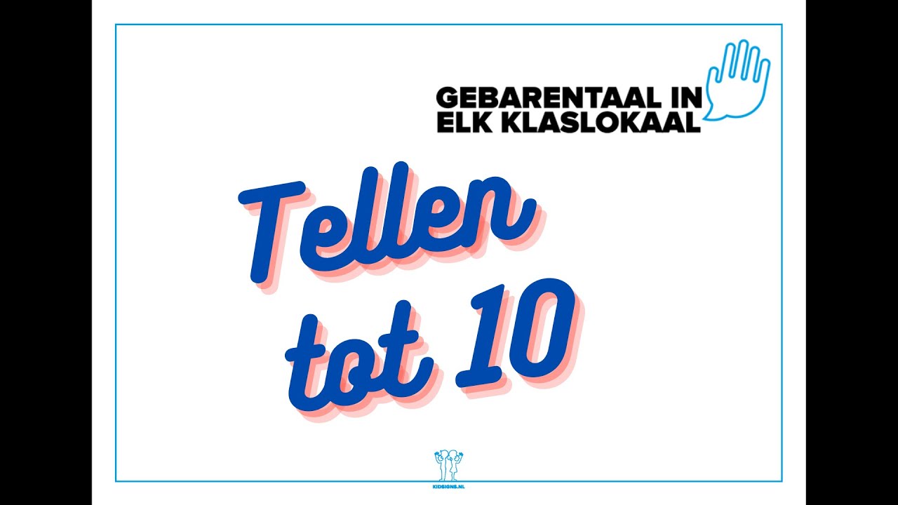 Tellen tot 10 met gebaren bewegend leren - YouTube