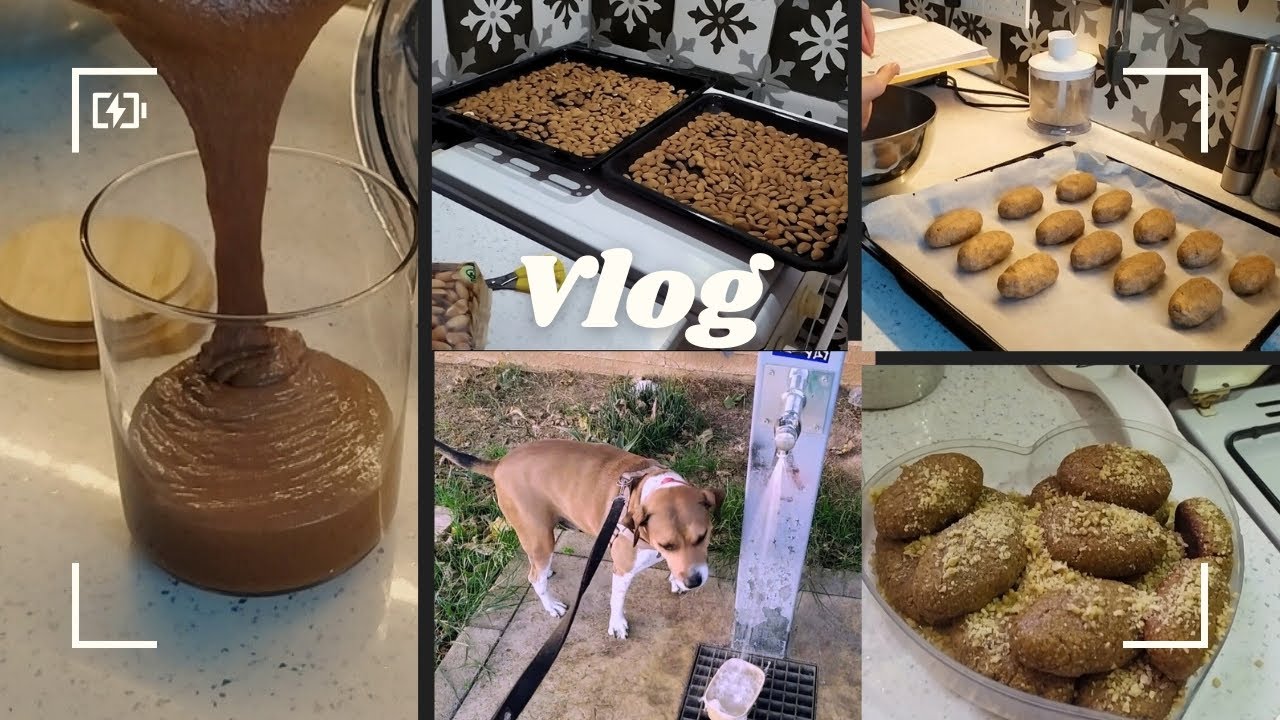 My Homemade Almond Butter and Baking Melomakarona | Days in my life | Silent Vlog