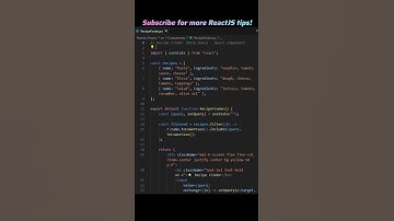 Recipe Finder Mock Data ReactJS Interview Questions #reactjs #interviewquestions #freshers#searching
