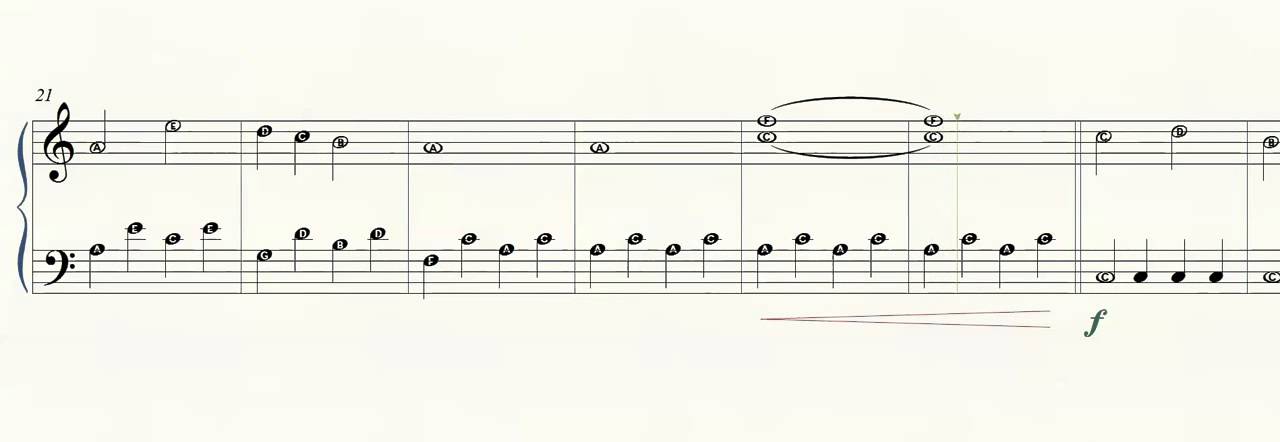 Piano Falling Slowly Letter Notes Slow Play Along - YouTube