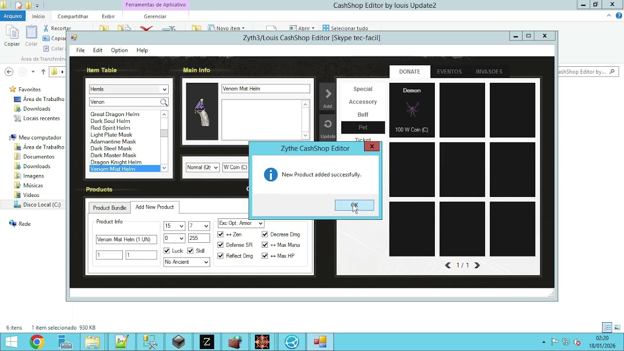 CONFIGURANDO SHOP X, ADICIONANDO SISTEMA DE PACK E DIAS, MU ONLINE, MUEMU