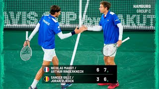 Mahut & Rinderknech vs Gille  & Vliegen | France v Belgium | Day 5 Match 3 Highlights