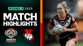 NRLW 2023 | Wests Tigers v St George Illawarra Dragons | Match Highlights