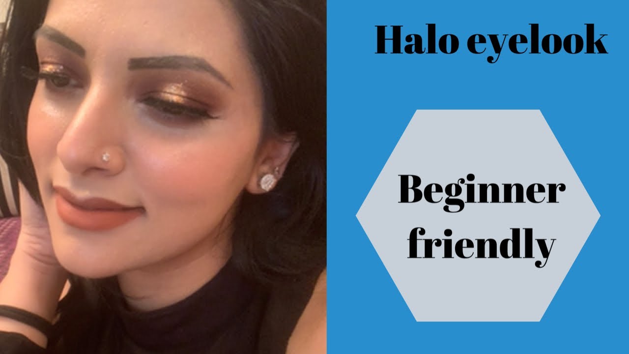 Halo eye makeup without eyeliner look dewy makeup base YouTube