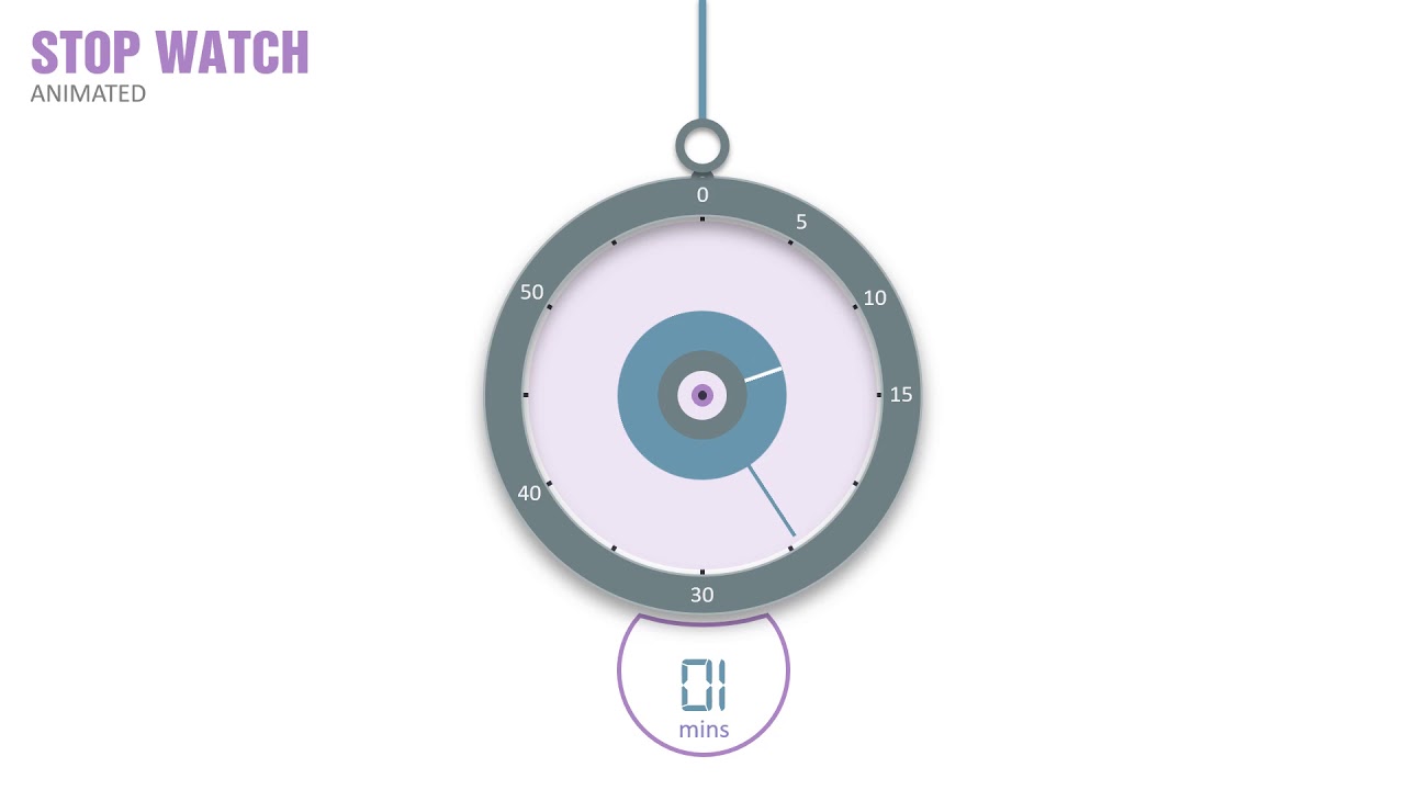 A simple Stop Watch created by Powerpoint Animations - YouTube