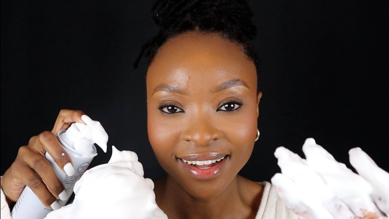 ASMR - Foam With Soft Whispers and Mouth Sounds