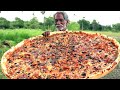 Cheese Pizza Recipe | Giant Paneer Cheese Pizza | Veg Pizza without Oven by Grandpa