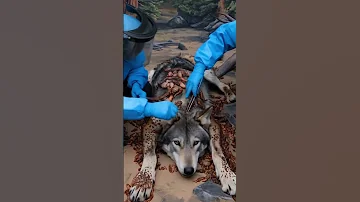 إنقاذ ذئب محاصر بالقشريات عملية إزالة دقيقة Nature Relaxinwolf Animals Wolf Forest Wolfsong 