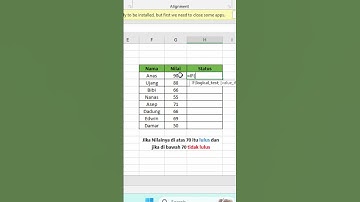 cara menentukan status lulus atau tidak nya siswa #belajarexcel #exceltips #jagoexcel #exceltricks