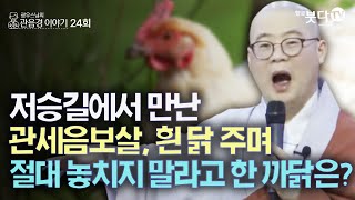 저승길에서 만난 관세음보살, 흰 닭 주며 절대 놓치지 말라고 한 까닭은? | 전설 따라 삼천리 광우스님의 관음경 이야기 24회(12-2) | 저승 환생 전설 이야기