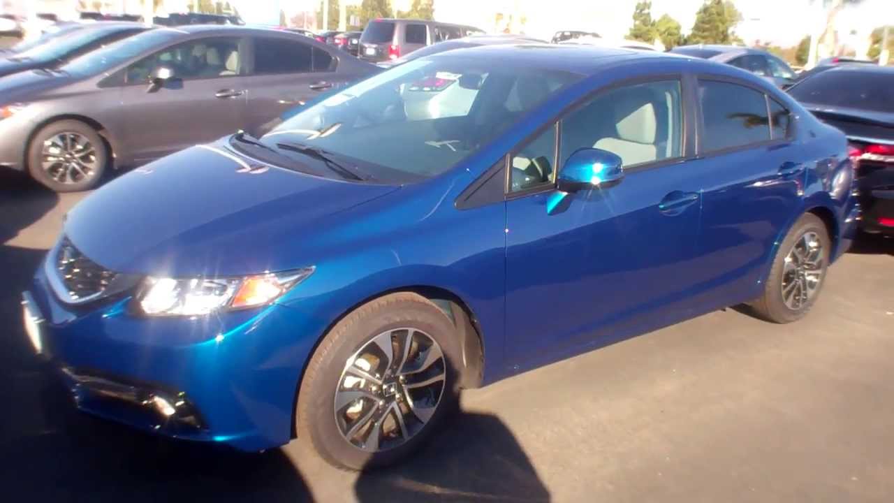 2013 Honda Civic EX-L Navigation sedan Dyno Blue Pearl - YouTube