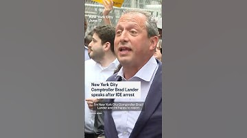 New York City Comptroller Brad Lander speaks after iCE arrest