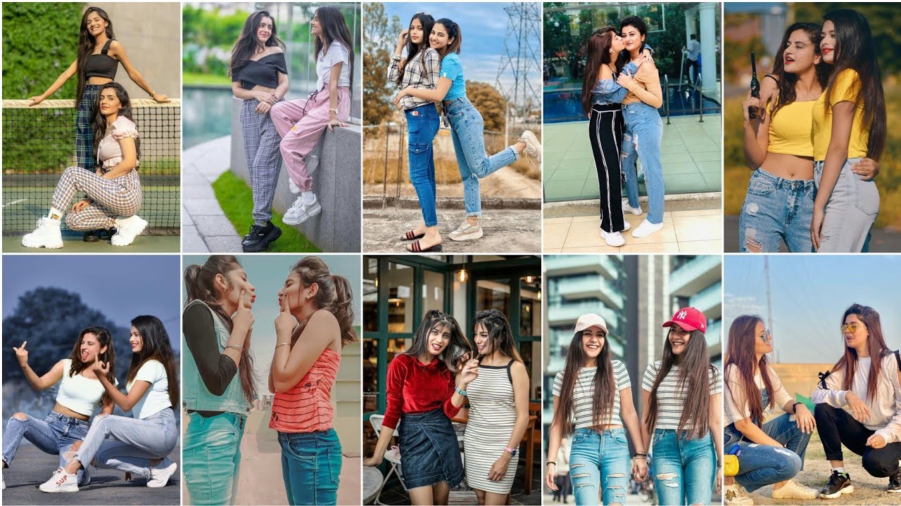 Poses with Bestie 👭 | Fun Photoshoot with Best Friend Or Sister  #poseswithbestie #bestfriend #poses - YouTube