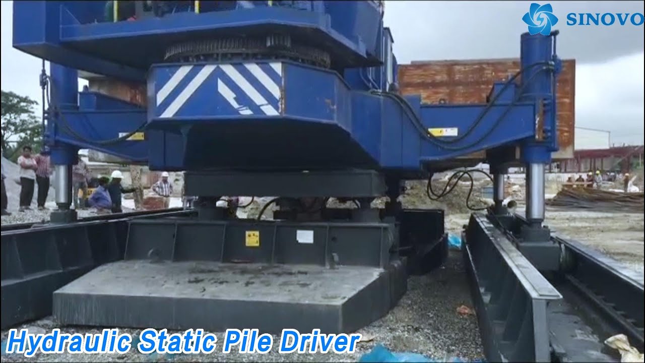 High Efficiency Hydraulic Static Pile Driver Energy Saving For Construction