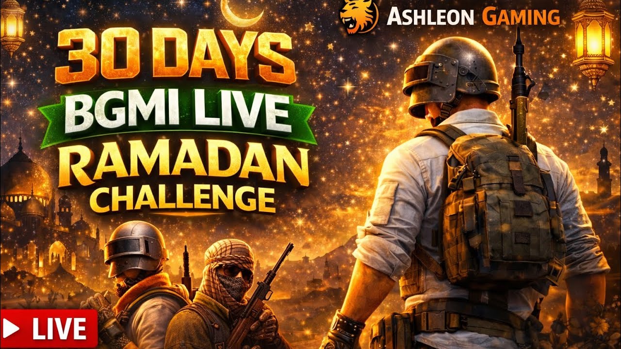 BGMI LIVE 🔴 30 Days Ramadan Challenge | Ashleon Gaming (12AM–3AM)