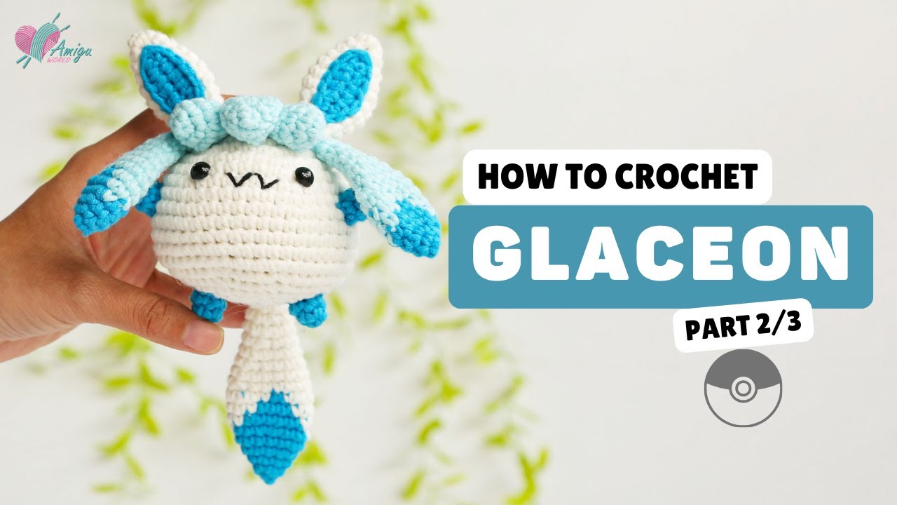 #456 | Amigurumi Glaceon (2/3) | Crochet Pokémon Amigurumi | Free Pattern | Amiguworld