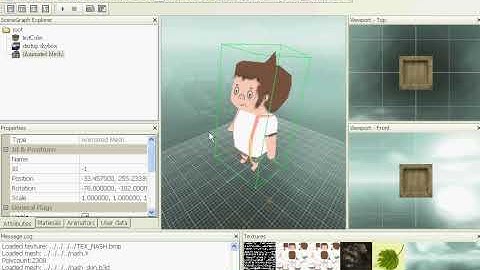 Bipe Animation in OpenGL engine - IrrEdit