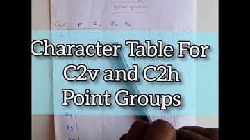 Easy Trick to Character Table for C2v and C2h Point groups in GROUP THEORY in Tamil