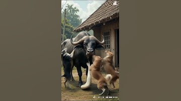 Buffalo And Dogs #python #snakevideo #youtubshurt #varalvideo #animals
