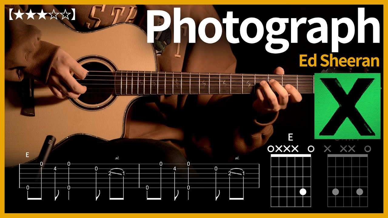 361.Ed Sheeran - Photograph 기타 【★★★☆☆】  | Guitar tutorial | ギター 弾いてみた 【TAB譜】