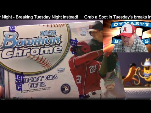 2023 Bowman Chrome HTA Hobby Mixer Baseball Card 6 Box Case Break #3   Sports Cards