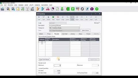 Setting Inventory Item Preferred Supplier & Reorder Level in Sage Pastel Accounting | Follow-Along
