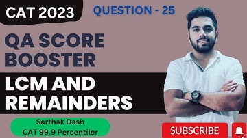 CAT Exam Preparation || Quantitative Aptitude || LCM and Remainders || Numbers