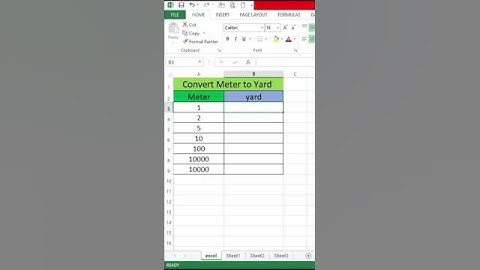 Convert Meter to Yard Easily | Simple Unit Conversion | #trending #exceltips #banglatutorial