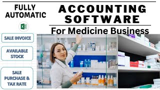 FULLY AUTOMATIC ACCOUNTING BOOK KEEPING SOFTWARE IN EXCEL FOR MEDICINE BUSINESS | LEARNING CENTER screenshot 5