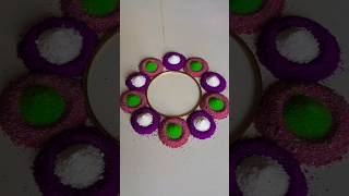 Simple Daily Rangoli Design for festival | Satisfying Rangoli Design #rangoli #shorts #diwali