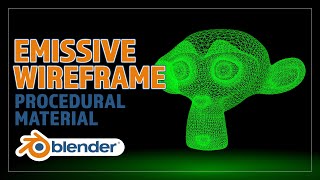 CREATE A PROCEDURAL EMISSIVE WIREFRAME MATERIAL FOR BLENDER