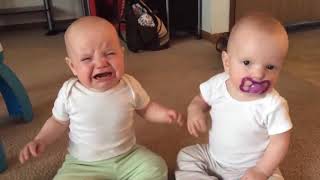 Vidéo Amusante Des Jumeaux Se Battent Pour Une Sucette